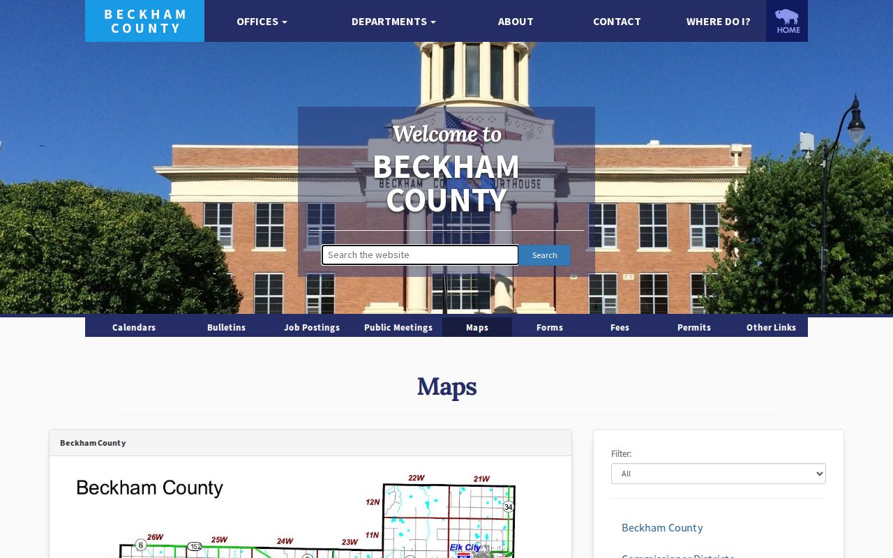 Sayre warrant records source showing the official Beckham County map route